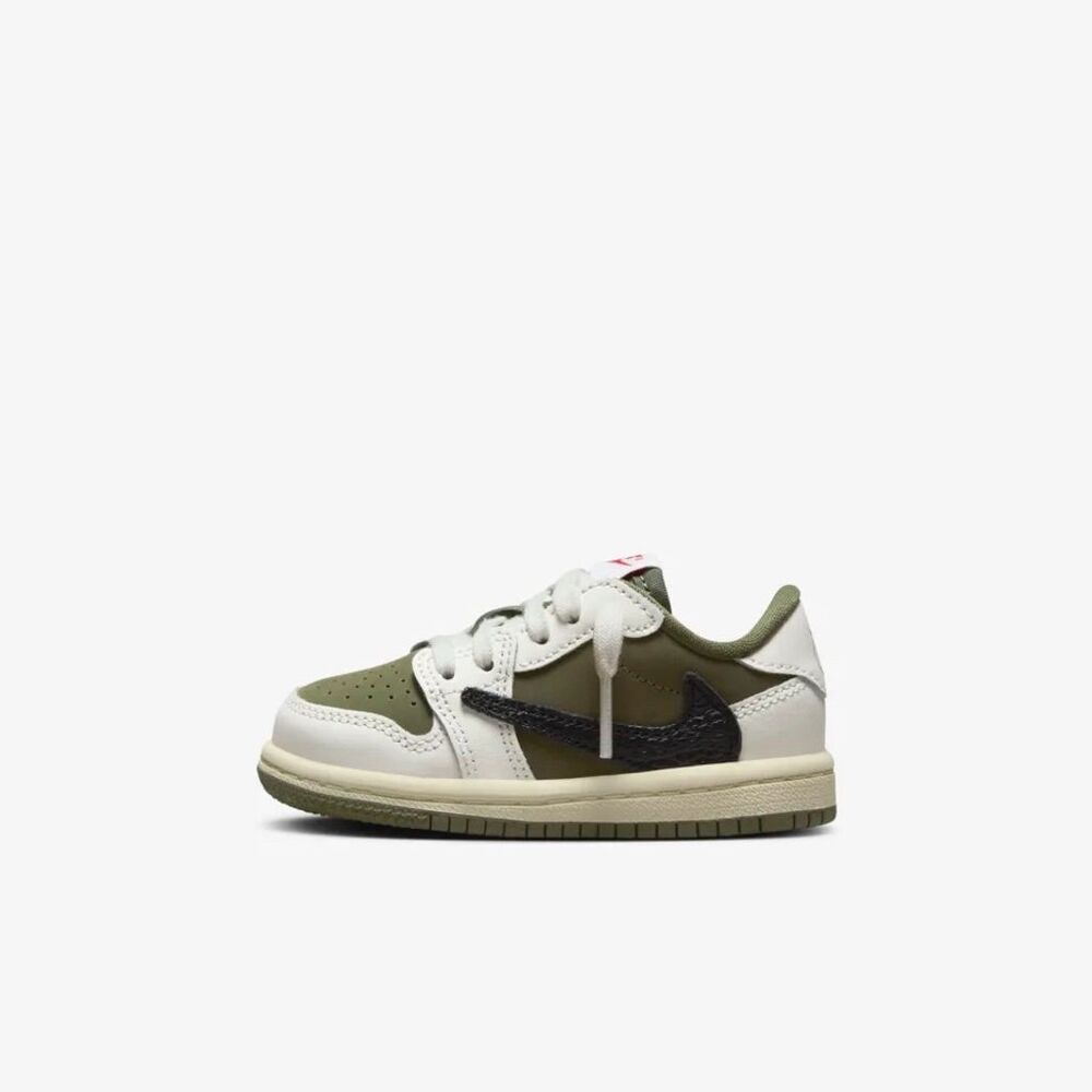 Jordan x Travis Scott 1 Retro Low OG TD Olive Green Toddler Size 4C